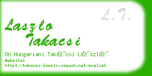 laszlo takacsi business card